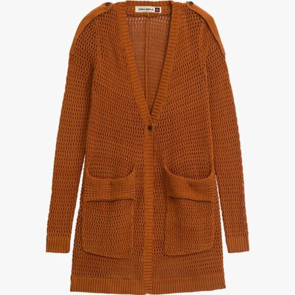 NWT ZARA CARDIGAN  PCKTS 12 S, M 3039 - Picture 4 of 8